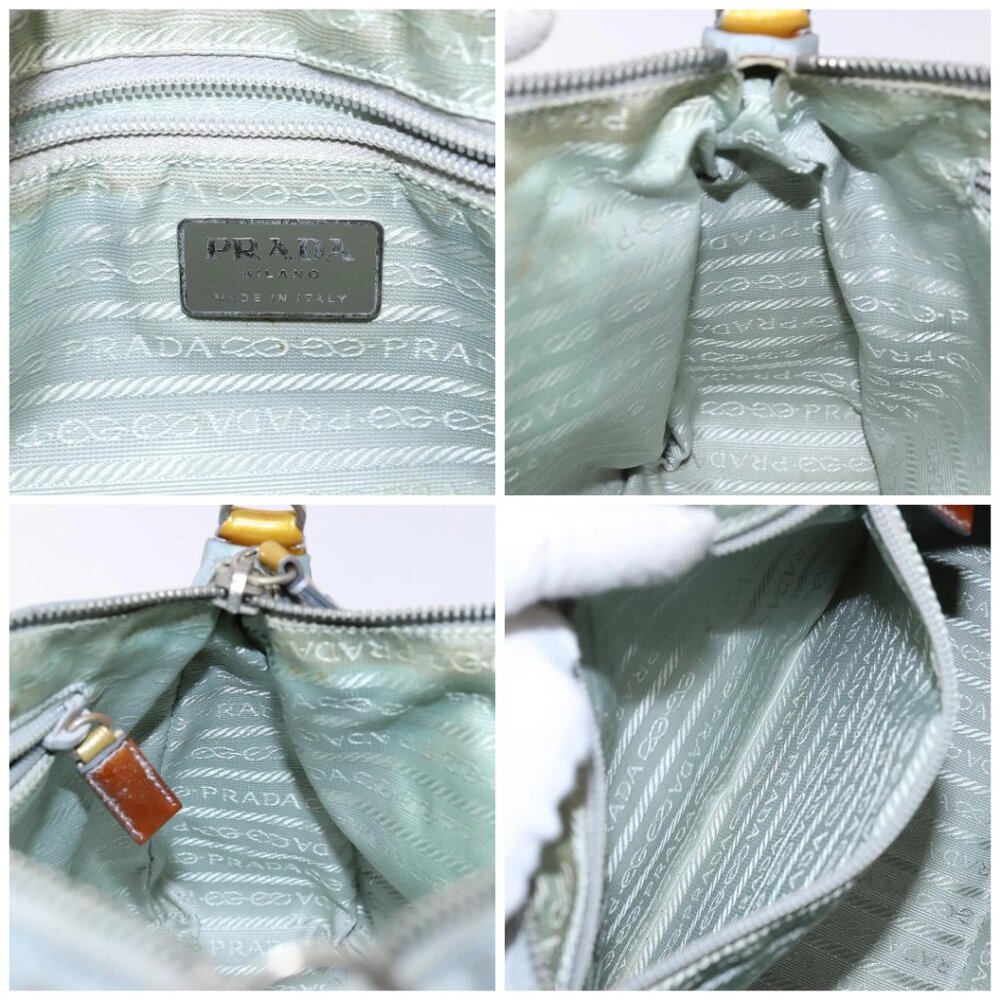 PRADA Hand Bag Nylon Light Blue Auth - Picture 15 of 16